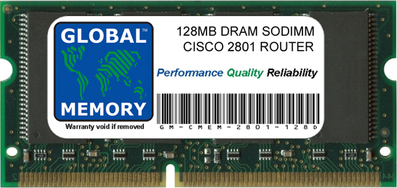 128MB DRAM SODIMM MEMORY RAM FOR CISCO 2801 ROUTER (MEM2801-128D)